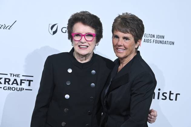Billie Jean King, Ilana Kloss at arrivals for 34th Annual Elton John AIDS Foundation Academy Awards Viewing Party, West Hollywood Park, Los Angeles, CA, March 15, 2026. Photo By: Michael Mattes Everett Collection 34th Annual Elton John AIDS Foundation Academy Awards Viewing Party PUBLICATIONXNOTxINxCANxCHNxFRAxITAxJPNxNORxPOLxRUSxESPxUKxUSA