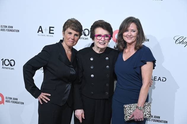 Ilana Kloss, Billie Jean King, Anne Aslett at arrivals for 34th Annual Elton John AIDS Foundation Academy Awards Viewing Party, West Hollywood Park, Los Angeles, CA, March 15, 2026. Photo By: Michael Mattes Everett Collection 34th Annual Elton John AIDS Foundation Academy Awards Viewing Party PUBLICATIONXNOTxINxCANxCHNxFRAxITAxJPNxNORxPOLxRUSxESPxUKxUSA
