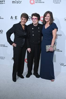 Ilana Kloss, Billie Jean King, Anne Aslett at arrivals for 34th Annual Elton John AIDS Foundation Academy Awards Viewing Party, West Hollywood Park, Los Angeles, CA, March 15, 2026. Photo By: Michael Mattes Everett Collection 34th Annual Elton John AIDS Foundation Academy Awards Viewing Party PUBLICATIONXNOTxINxCANxCHNxFRAxITAxJPNxNORxPOLxRUSxESPxUKxUSA
