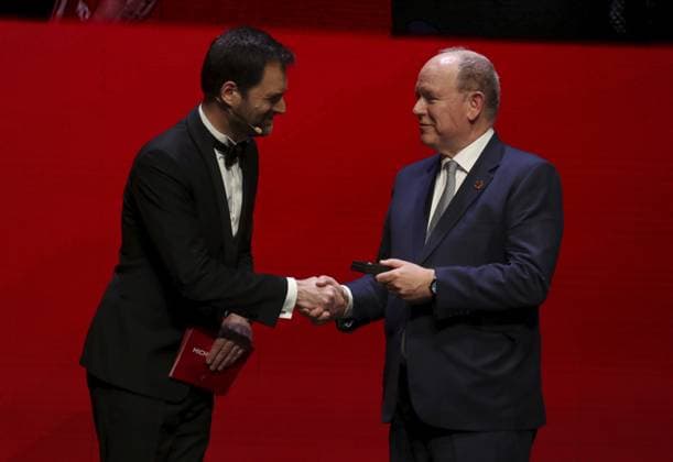 CEREMONIE GUIDE MICHELIN PHOTOPQR NICE MATIN Jean François Ottonello Monaco 16 03 2026 CEREMONIE GUIDE MICHELIN 2026 France et Monaco au Grimaldi Forum de Monaco le prince Albert II avec Gwendal Poullennec Directeur du Guide Michelin the 2026 Michelin Guide award winners ceremony in Monaco on March 16, 2026 International Director of The Michelin Guides Gwendal Poullennec, Prince s Albert II of Monaco Monaco France  Copyright: xPHOTOPQR NICExMATIN MAXPPPxJeanxFrançoisxOttonellox 20260316NIM5452 20260316NIM5452