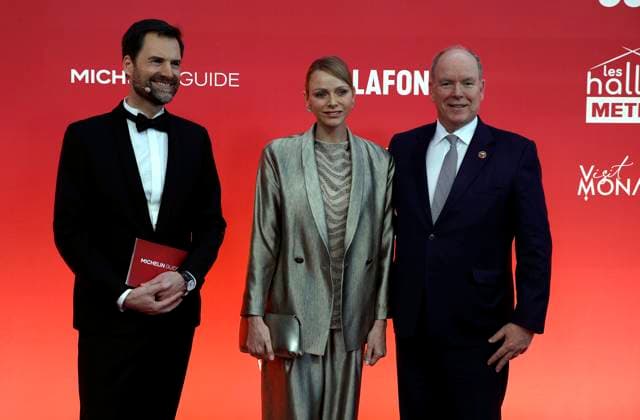 CEREMONIE GUIDE MICHELIN PHOTOPQR NICE MATIN Jean François Ottonello Monaco 16 03 2026 NO TABLOIDS CEREMONIE GUIDE MICHELIN 2026 France et Monaco au Grimaldi Forum de Monaco le prince Albert II, la princesse Charlene avec Gwendal Poullennec Directeur du Guide Michelin the 2026 Michelin Guide award winners ceremony in Monaco on March 16, 2026 Monaco France  Copyright: xPHOTOPQR NICExMATIN MAXPPPxJeanxFrançoisxOttonellox 20260316NIM5459 20260316NIM5459