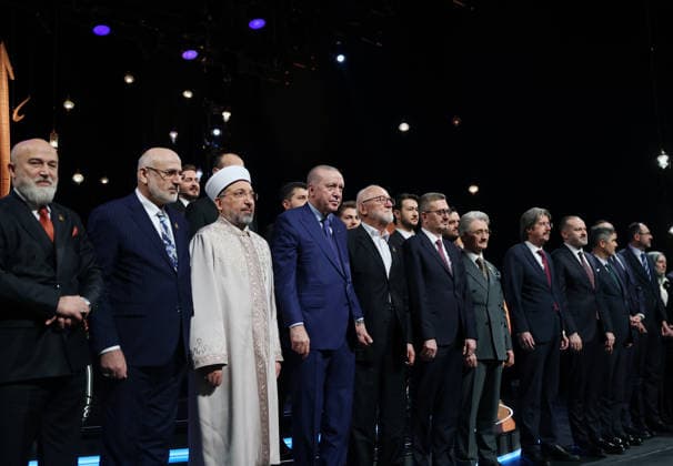 Turkish President Recep Tayyip Erdogan ANKARA, TURKIYE – MARCH 16: (----EDITORIAL USE ONLY - MANDATORY CREDIT - TURKISH PRESIDENCY MURAT KULA HANDOUT - NO MARKETING NO ADVERTISING CAMPAIGNS - DISTRIBUTED AS A SERVICE TO CLIENTS----) Turkish President Recep Tayyip Erdogan attends the Holy Quran Recitation Competition Awards Ceremony at the Bestepe Nation’s Exhibition Hall in Ankara, Turkiye on March 16, 2026. Turkish Presidency Murat Kula Anadolu Ankara Turkey. Editorial use only. Please get in touch for any other usage.  Copyright: x2026xAnadoluxTurkishxPresidencyx xMuratxKulax