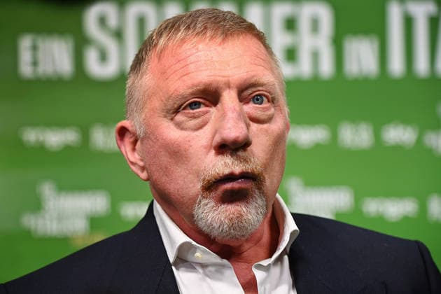 Boris BECKER, Einzelbild,angeschnittenes Einzelmotiv,Portraet,Portrait,Porträt. Premiere EIN SOMMER IN ITALIEN-WM 1990. am 16.03.20226 im Mathaeser Kino in Muenchen. Roter Teppich,Red Carpet.