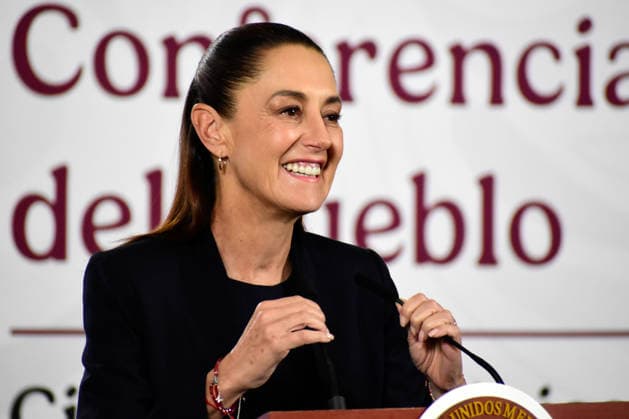 Mexico™s President Claudia Sheinbaum Briefing Mexican President Claudia Sheinbaum Pardo speaks during a press conference about the Guinness World Record for the world s largest soccer class at the National Palace. on March 16, 2026 in Mexico City, Mexico. Mexico City CDMX Mexico Copyright: xLuisxBarronx
