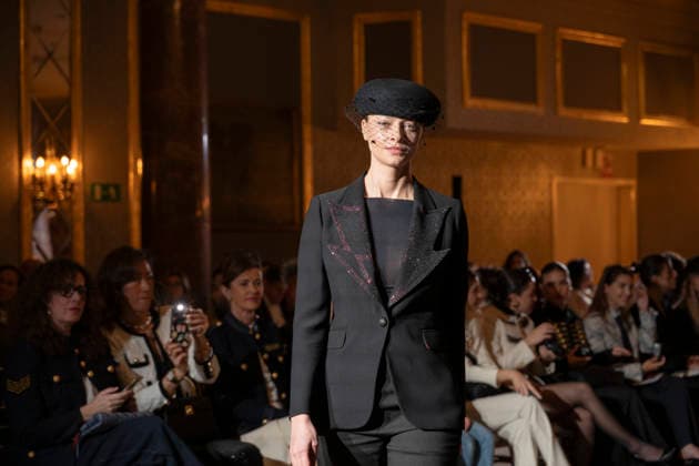 The Extreme Collection - MadridEsModa Fashion Week Madrid A model walks the runway wearing a design by The Extreme Collection during MadridEsModa Fashion Week in hotel Wwlinton de Madrid , 16 March 2026 Spain Madrid Spain Copyright: xAtilanoxGarciax xSOPAxImagesx photos08759