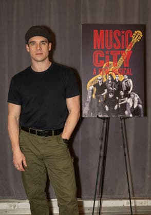 March 16, 2026, New York, New York, USA: STEPHEN MICHAEL SPENCER poses for a photo at Ripley Grier Studios in New York to celebrate the Off-Broadway Musical, Music City. 16 March 2026. New York USA - ZUMAa265 20260316_zep_a265_036 Copyright: xEricxAcquayex