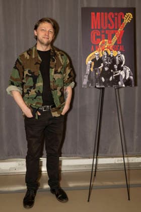 March 16, 2026, New York, New York, USA: DREW BASTIAN poses for a photo at Ripley Grier Studios in New York to celebrate the Off-Broadway Musical, Music City. 16 March 2026. New York USA - ZUMAa265 20260316_zep_a265_043 Copyright: xEricxAcquayex
