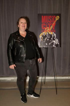 March 16, 2026, New York, New York, USA: JULIANNE B. MERRILL poses for a photo at Ripley Grier Studios in New York to celebrate the Off-Broadway Musical, Music City. 16 March 2026. New York USA - ZUMAa265 20260316_zep_a265_052 Copyright: xEricxAcquayex