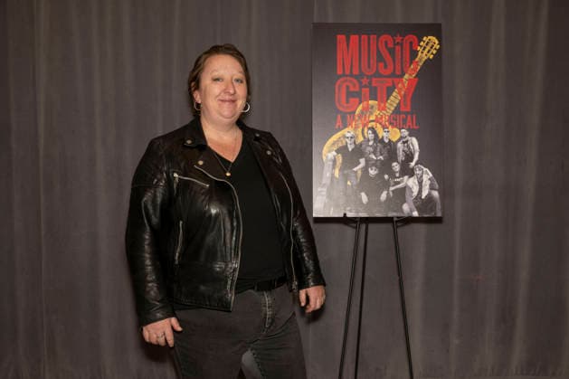 March 16, 2026, New York, New York, USA: JULIANNE B. MERRILL poses for a photo at Ripley Grier Studios in New York to celebrate the Off-Broadway Musical, Music City. 16 March 2026. New York USA - ZUMAa265 20260316_zep_a265_053 Copyright: xEricxAcquayex