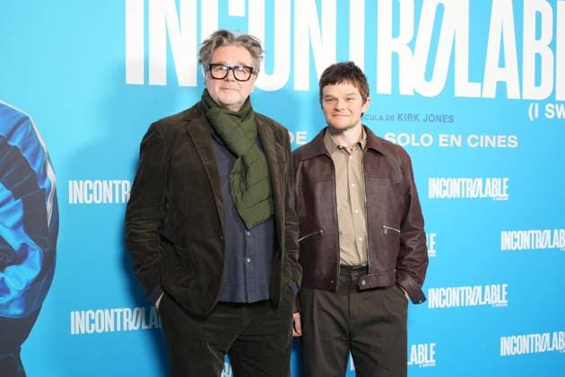 British director Kirk Jones and actor Robert Aramayo attend the Incontrolable (I Swear) premiere at Cines Verdi on March 16, 2026 in Madrid, Spain Cordon Press 