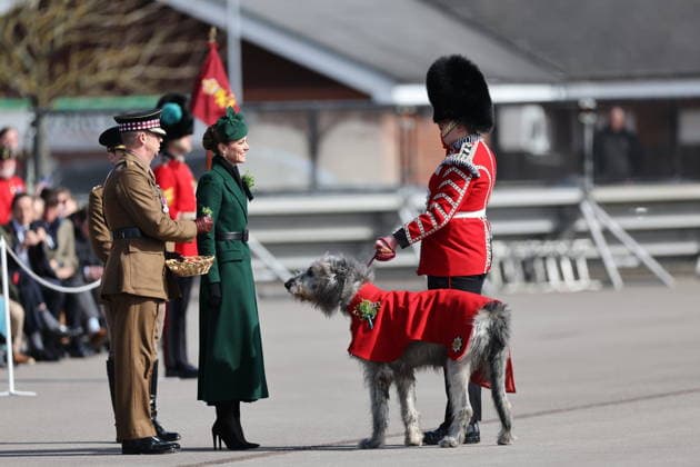 . 17 03 2026. Aldershot , United Kingdom. Kate Middleton, the Princess of Wales, at the Irish Guards at St.Patrick s Day Parade in Aldershot, United Kingdom.  xStephenxLockx xi-Imagesx IIM-26638-0013