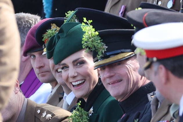 . 17 03 2026. Aldershot , United Kingdom. Kate Middleton, the Princess of Wales, at the Irish Guards at St.Patrick s Day Parade in Aldershot, United Kingdom.  xStephenxLockx xi-Imagesx IIM-26638-0029