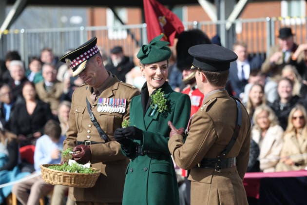 . 17 03 2026. Aldershot , United Kingdom. Kate Middleton, the Princess of Wales, at the Irish Guards St.Patrick s Day Parade in Aldershot, United Kingdom.  xi-Imagesx xPoolx IIM-26638-0068