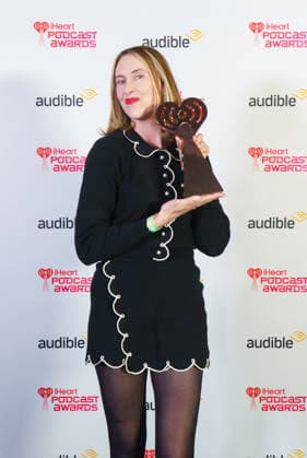 March 16, 2026: Austin, Texas. 2026 IHeartPodcast Awards, winners pose with their awards. Nora McInerny- Thanks for Asking , winner for Best Advise Inspiration.  - ZUMAda1_ 20260316_zap_da1_048 Copyright: xSandraxDahdahx