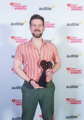 March 16, 2026: Austin, Texas. 2026 IHeartPodcast Awards, winners pose with their awards.Zachary Grady, wirter director, winner for Best Fiction, Murder at the Patel Motel.  - ZUMAda1_ 20260316_zap_da1_088 Copyright: xSandraxDahdahx
