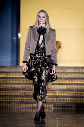 Presentation of the autumn winter collection 2026 27 by Juan Duyos A model during the fashion show presentation of the new autumn winter collection 2026 27 by Juan Duyos, on March 17, 2026, in Madrid Spain An appointment that reinforces the trajectory of a key creator of Spanish fashion, regular of Mercedes Benz Fashion Week Madrid and awarded in several editions for his collections The presentation of this proposal autumn winter 2026 27 consolidates its commitment to craftsmanship, femininity and contemporary silhouettes 17 MARCH 2026 FASHION DESIGNER CLOTHING MODEL SHOW A Pé Madrid Madrid Spain  Copyright: xA.xPÃ rezxMecax 7375061
