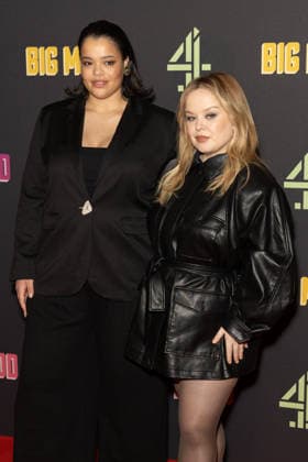 March 17, 2026, London, United Kingdom: (L-R), Lydia West and Nicola Coughlan attend a photocall, during the season two screening of the Channel 4 comedy series Big Mood, at BFI in London. London United Kingdom - ZUMAs197 20260317_aaa_s197_168 Copyright: xPhilxLewisx
