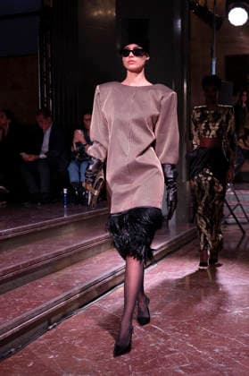 Juan Duyos - Mercedes-Benz Fashion Week Madrid A model walks the runway wearing a design by Juan Duyos during Mercedes-Benz Fashion Week de Madrid in IS Cervantes, 17 March 2026 Spain Madrid Spain Copyright: xAtilanoxGarciax xSOPAxImagesx photos08984