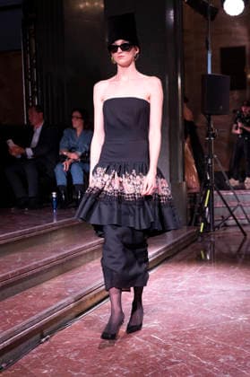 Juan Duyos - Mercedes-Benz Fashion Week Madrid A model walks the runway wearing a design by Juan Duyos during Mercedes-Benz Fashion Week de Madrid in IS Cervantes, 17 March 2026 Spain Madrid Spain Copyright: xAtilanoxGarciax xSOPAxImagesx photos08988