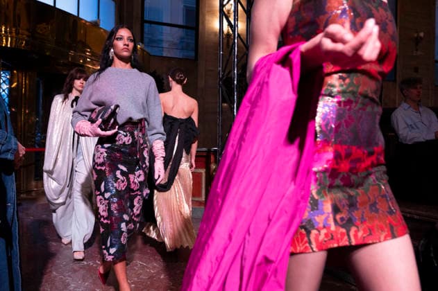Juan Duyos - Mercedes-Benz Fashion Week Madrid A model walks the runway wearing a design by Juan Duyos during Mercedes-Benz Fashion Week de Madrid in IS Cervantes, 17 March 2026 Spain Madrid Spain Copyright: xAtilanoxGarciax xSOPAxImagesx photos09007