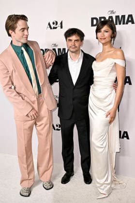 Robert Pattinson, Kristoffer Borgli und Zendaya bei der Premiere des Kinofilms The Drama Das Drama - Noch mal auf Anfang in DGA Theater Complex . Los Angeles, 17.03.206