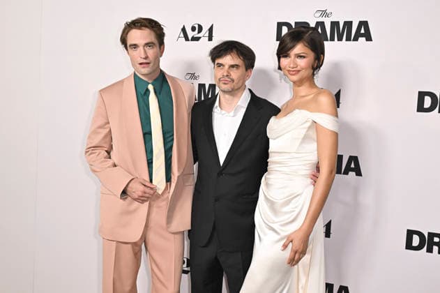 Robert Pattinson, Kristoffer Borgli und Zendaya bei der Premiere des Kinofilms The Drama Das Drama - Noch mal auf Anfang in DGA Theater Complex . Los Angeles, 17.03.206