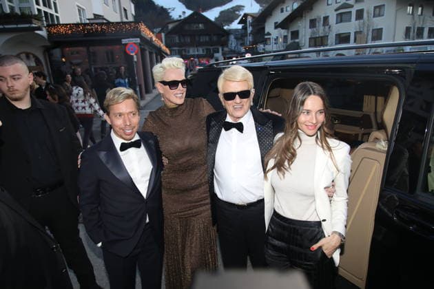 Helmut Werner, Brigitte Nielsen, Heino und Nicole Werner bei der Premiere der RTL Dokuserie Heino - Karamba, Karacho, Kult! im Filmtheater Kitzbühel. Kitzbühel, 13.03.2026 Copyright: xAgenturxWehnert M.xGränzdörferx
