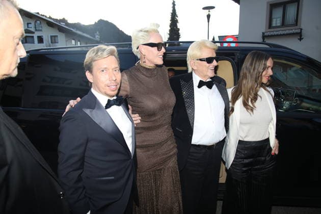 Helmut Werner, Brigitte Nielsen, Heino und Nicole Werner bei der Premiere der RTL Dokuserie Heino - Karamba, Karacho, Kult! im Filmtheater Kitzbühel. Kitzbühel, 13.03.2026 Copyright: xAgenturxWehnert M.xGränzdörferx