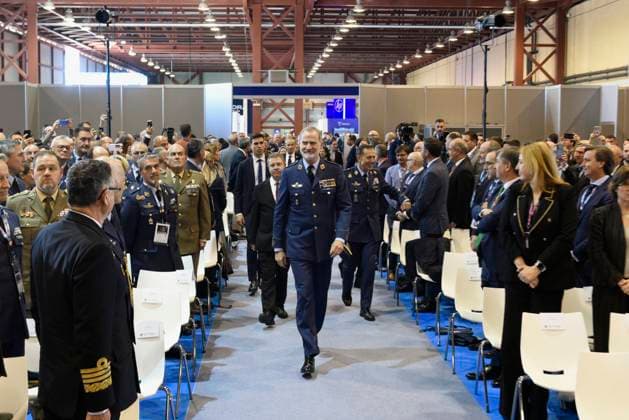 The King attends the technological demonstration days of the Connected, Sustainable and Intelligent Air Base BASCI King Felipe VI attends the technological demonstration days of the Connected, Sustainable and Intelligent Air Base BACSI , at Los Llanos Air Base, on March 18, 2026, in Albacete, Castilla La Mancha Spain The Kings visit is part of the inauguration of the Technological Demonstration Days BACSI 2026, an Air and Space Army exercise showcasing digitalization, connectivity and sustainability projects for air bases, with the presence of companies, universities and demonstrations at Los Llanos Air Base 18 MARCH 2026 REYM BASE AÉREA CONECTADA BACSI ALBACETE CASTILLA LA MANCHA Víctor Ferná Albacete Castilla La Mancha Albacete Castilla Copyright: xVictorxFernandezx 7376670