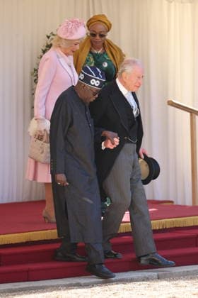. 18 03 2026. Windsor , United Kingdom. King Charles III, Queen Camilla, Prince William and Kate Middleton, the Prince and Princess of Wales, at a Ceremonial Welcome at Windsor Castle, for the Nigerian President Bola Ahmed Tinubu and the First Lady Oluremi Tinubu, at the start of their State Visit to the United Kingdom.  xStephenxLockx xi-Imagesx IIM-26645-0007