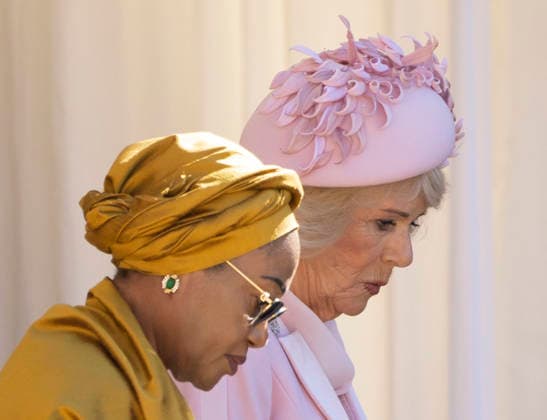 . 18 03 2026. Windsor , United Kingdom. King Charles III, Queen Camilla, Prince William and Kate Middleton, the Prince and Princess of Wales, at a Ceremonial Welcome at Windsor Castle, for the Nigerian President Bola Ahmed Tinubu and the First Lady Oluremi Tinubu, at the start of their State Visit to the United Kingdom.  xStephenxLockx xi-Imagesx IIM-26645-0048