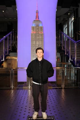 Tom Holland with Spider-Man fans help launch the official trailer for Columbia Pictures Spider-Man: Brand New Day at the Empire State Building Featuring: Tom Holland Where: New York, New York, United States When: 18 Mar 2026 Credit: Marion Curtis StarPix for Columbia Pictures INSTARimages EDITORIAL USE ONLY. NOT FOR USE BY NEWSPAPERS BASED IN THE UK. Copyright: xx instar55564016