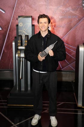 Tom Holland with Spider-Man fans help launch the official trailer for Columbia Pictures Spider-Man: Brand New Day at the Empire State Building Featuring: Tom Holland Where: New York, New York, United States When: 18 Mar 2026 Credit: Marion Curtis StarPix for Columbia Pictures INSTARimages EDITORIAL USE ONLY. NOT FOR USE BY NEWSPAPERS BASED IN THE UK. Copyright: xx instar55564012