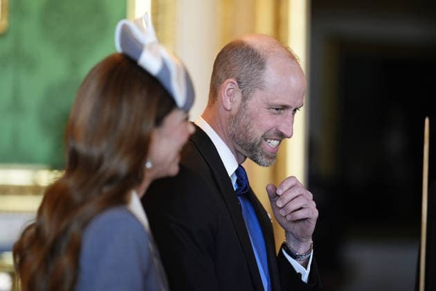 . 18 03 2026. Windsor , United Kingdom. Prince William and Kate Middleton, The Prince and Princess of Wales, with President of Nigeria Bola Ahmed Tinubu and First Lady Oluremi Tinubu at Windsor Castle on the first day of their state visit to the UK.  xi-Imagesx xPoolx IIM-26645-0090