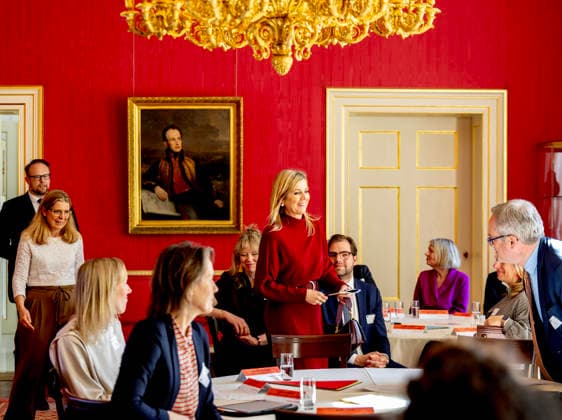 18-03-2026 Palace Queen Maxima attended the Indispensable Links (Onmisbare Schakels) meeting of the Orange Fund in the Grote Balzaal at palace Noordeinde in The Hague. Â  Copyright: xPPEx