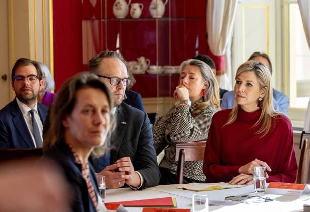 Den Haag, The Netherlands, 2026-03-18 14:22:45 THE HAGUE, 18-03-2026, Noordeinde Palace. Queen Maxima attends the Indispensable Links meeting of the Orange Fund at Noordeinde Palace. The meeting focuses on strengthening the social sector. PHOTO: NLBeeld Patrick van Emst Credit: NL Beeld Patrick van Emst  Copyright: xx x