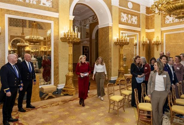 Den Haag, The Netherlands, 2026-03-18 15:29:18 THE HAGUE, 18-03-2026, Noordeinde Palace. Queen Maxima attends the Indispensable Links meeting of the Orange Fund at Noordeinde Palace. The meeting focuses on strengthening the social sector. PHOTO: NLBeeld Patrick van Emst Credit: NL Beeld Patrick van Emst  Copyright: xx x