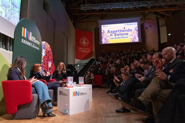 March 18, 2026, Turin, To, Italy: Preview of the Turin Book Fair. GisoÂ¨le Pelicot, victim of violence at the hands of her husband and over 50 men, and protagonist of the trial of the century, presents her book, Hymn to Life, in Turin. March 18th 2026 Turin Italy  - ZUMAa289 20260318_zia_a289_129 Copyright: xSelenexDaniele Agfx