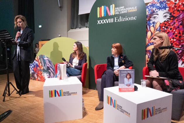 March 18, 2026, Turin, To, Italy: Preview of the Turin Book Fair. GisoÂ¨le Pelicot, victim of violence at the hands of her husband and over 50 men, and protagonist of the trial of the century, presents her book, Hymn to Life, in Turin. March 18th 2026 Turin Italy  - ZUMAa289 20260318_zia_a289_149 Copyright: xSelenexDaniele Agfx