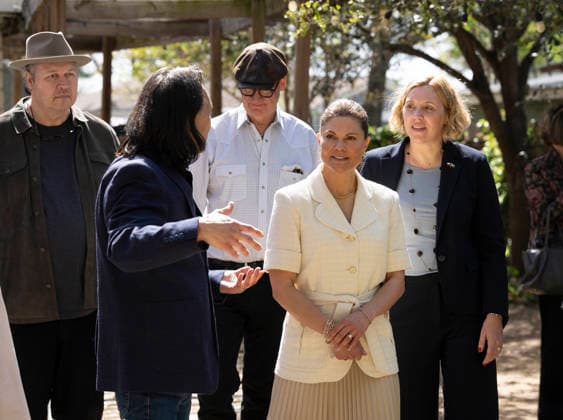 March 18, 2026, Austin, Tx, USA: Her Royal Highness HRH CROWN PRINCESS VICTORIA OF SWEDEN visits the world-renowned House of Song in central Austin on the final day March 18, 2026 of the SXSW Music Festival The Princess heard music from Swedish musicians including Mika Hakki (not shown) of Gothenburg, Sweden. Austin USA  - ZUMAd150 20260318_znp_d150_022 Copyright: xBobxDaemmrichx