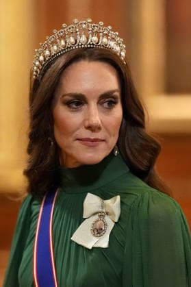 . 18 03 2026. Windsor , United Kingdom. King Charles III ,Queen Camilla, Prince William and Kate Middleton, the Prince and Princess of Wales, with President of Nigeria Bola Ahmed Tinubu and First Lady Oluremi Tinubu at a State Banquet at Windsor Castle, on the first day of their state visit to the UK.  xi-Imagesx xPoolx IIM-26645-0165