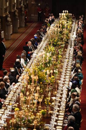 . 18 03 2026. Windsor , United Kingdom. King Charles III ,Queen Camilla, Prince William and Kate Middleton, the Prince and Princess of Wales, with President of Nigeria Bola Ahmed Tinubu and First Lady Oluremi Tinubu at a State Banquet at Windsor Castle, on the first day of their state visit to the UK.  xi-Imagesx xPoolx IIM-26645-0187
