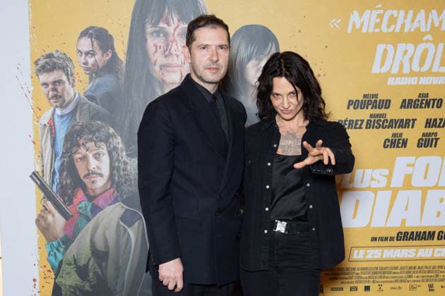 Plus Forts Que Le Diable Paris Film Premiere NB Melvil Poupaud, Asia Argento attends Plus Forts Que Le Diable - Stronger That The Devil Paris Film Premiere at Le Grand REX on March 18, 2026 in Paris, France. Photo by Nasser Berzane ABACAPRESS.COM Paris France  Copyright: xBerzanexNasser ABACAx
