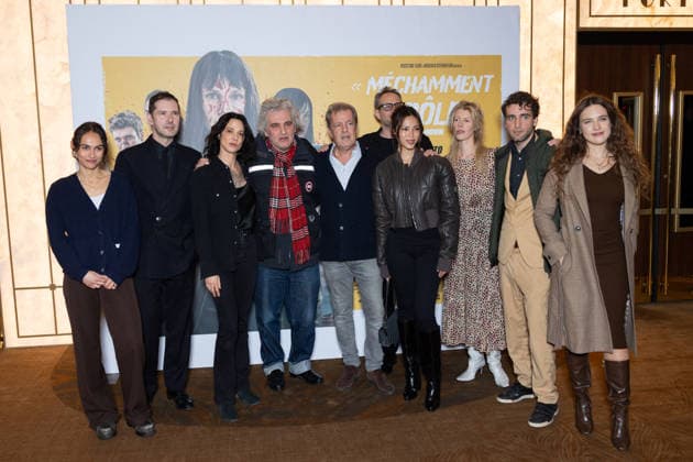 Plus Forts Que Le Diable Paris Film Premiere NB Raika Hazanavicius, Melvil Poupaud, Asia Argento, Graham Guit, Julie Chen, Harpo Guit, Alexandra Celestin and guests attends Plus Forts Que Le Diable - Stronger That The Devil Paris Film Premiere at Le Grand REX on March 18, 2026 in Paris, France. Photo by Nasser Berzane ABACAPRESS.COM Paris France  Copyright: xBerzanexNasser ABACAx