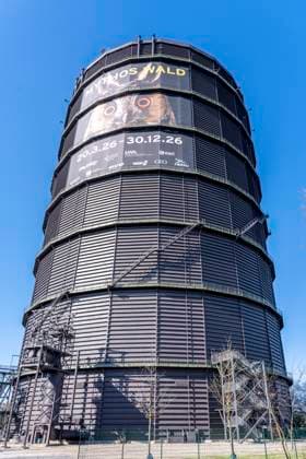 Neue Ausstellung im Gasometer Oberhausen, Mythos Wald, auf 3 Ebenen und mit mehreren Thematischen Kapiteln zeigt die Ausstellung die Diversität der Wälder der Welt mit Bildern, Videos und Exponaten, NRW, Deutschland, Mythos Wald Oberhausen