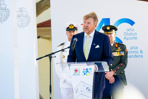 King visits Aruba to celebrate forty years of Status Aparte. Aruba 18 Mar 2026 King Willem-Alexander attends the central commemoration ceremony in Aruba on the occasion of forty years of Status Aparte and fifty years of the Aruban flag and national anthem. The ceremony was all about national unity, identity and the common history of the kingdom. Oranjestad Aruba  Copyright: xMischaxSchoemakerx