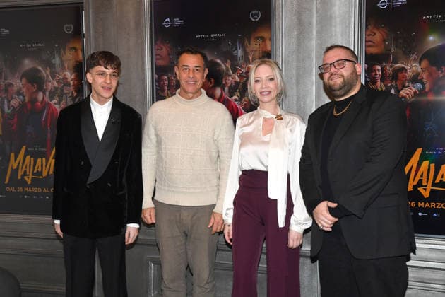 Rome, Cinema Quattro Fontane, Preview of the film Malavia , In the photo: Mattia Cozzolino Matteo Garrone Nunzia De Stefano Giuseppe Peppoh Sica  Copyright: xVincenzoxLandix xipa-agency.netx xVincenzoxLandix IPA_Agency_IPA73107686