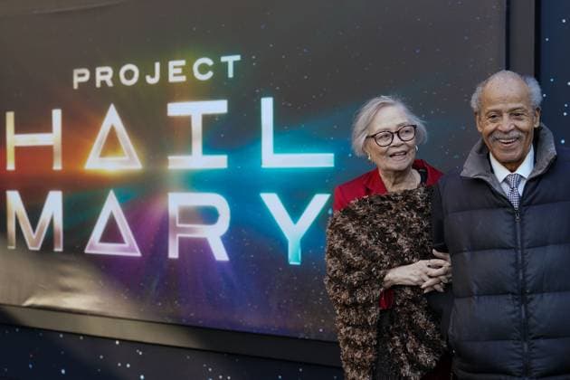 Barbara Dwight, Ed Dwight at arrivals for PROJECT HAIL MARY Premiere, Film at Lincoln Center - Elinor Bunin Munroe Film Center, New York, NY, March 18, 2026. Photo By: Kristin Callahan Everett Collection PROJECT HAIL MARY Premiere PUBLICATIONXNOTxINxCANxCHNxFRAxITAxJPNxNORxPOLxRUSxESPxUKxUSA