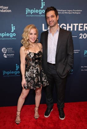 BEVERLY HILLS, CALIFORNIA - MARCH 18: Tara Lipinski, Todd Kapostasy at Jhpiego Laughter is the Best Medicine Gala at The Beverly Hills Hotel on March 18, 2026 in Beverly Hills, California Copyright: xAdMediax MediaPunchx