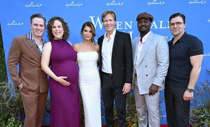 ˜When Calls the Heart™ and ˜Hope Valley: 1874™ Celebration Ben Rosenbaum, Erin Krakow, Lori Loughlin, Jack Wagner, Viv Leacock and Kavan Smith arriving to ˜When Calls the Heart™ and ˜Hope Valley: 1874™ Celebration at The Sun Rose on March 18, 2026 in West Hollywood, CA. West Hollywood The Sun Rose California USA Copyright: xLISAxOConnor AFF-USA.comx